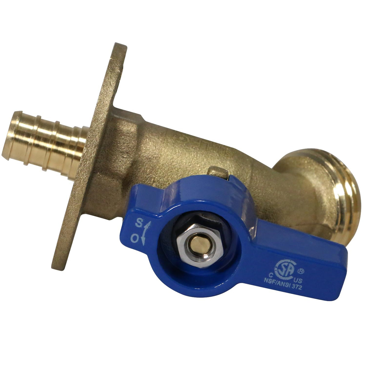 XFITTING installed on PEX pipe illustrates quick, tool-free assembly.