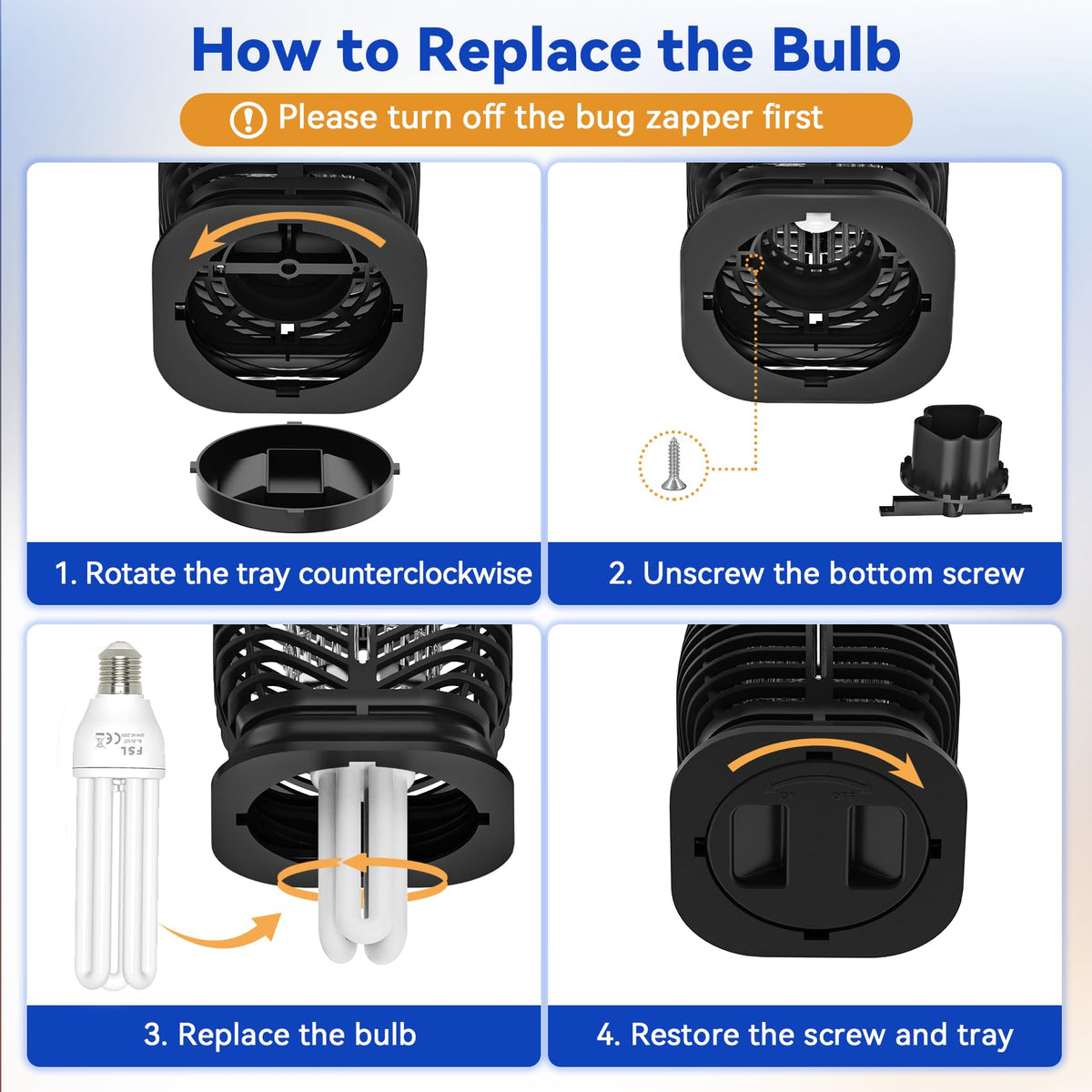 XGAYOO Bug Zapper hanging ring enables high placement