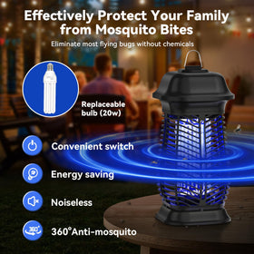 XGAYOO Bug Zapper with replaceable E27 bulb for longer life