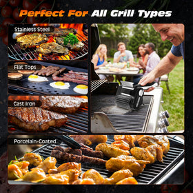 XGDARDER built-in LED spotlight aids precision during night grilling