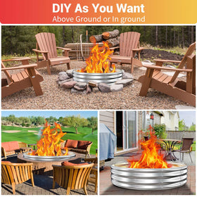 XGMDD portable fire pit ring setup for outdoor trips