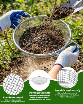 Xgunion garden sifter features a sturdy galvanized frame for durability
