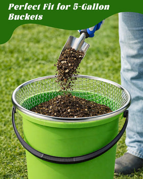 Xgunion soil sifter with 3/8 inch mesh for larger debris