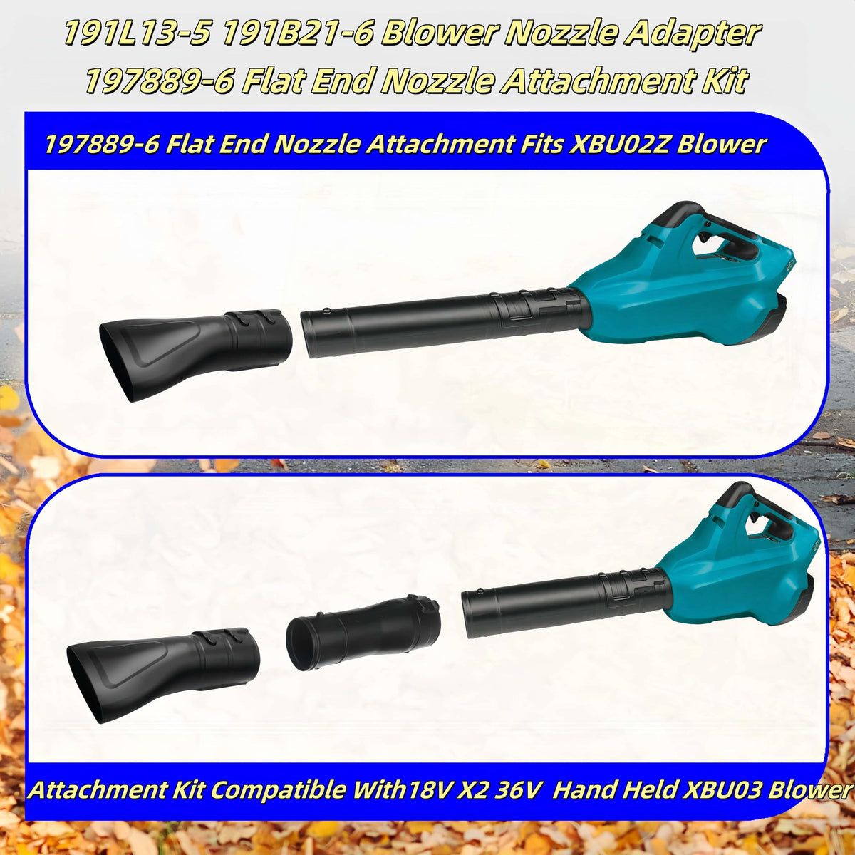 XHBAN 197889-6 flat end nozzle for precise airflow.