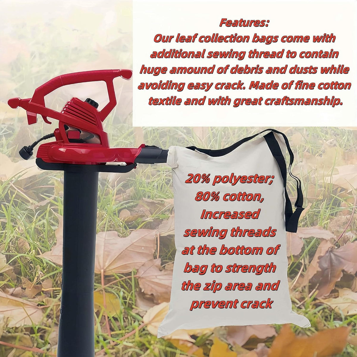 XHBAN replacement leaf bag kit for quick maintenance and efficiency.
