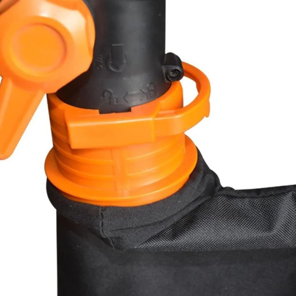 XHBAN leaf bag showing 10-gallon capacity for larger leaf loads before emptying