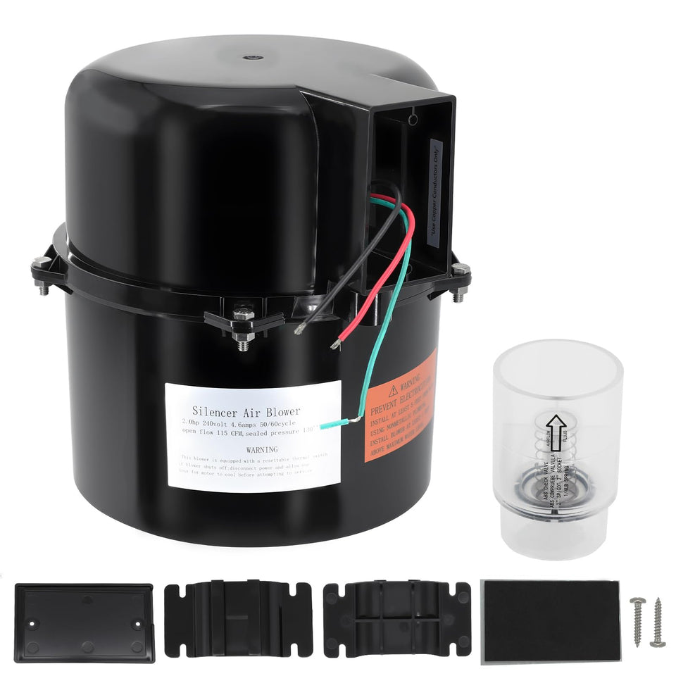 XHHEZQ Silencer Spa Blower unit installed for quick spa setup and strong airflow.