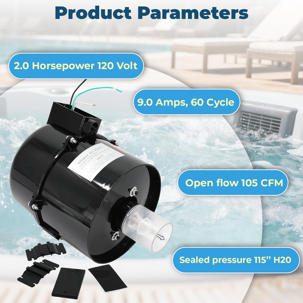 XHHEZQ spa blower valve system emphasizes durable spring check valve longevity.