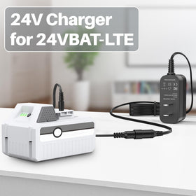 XHUCHINMAL Snow Joe 24VBAT-XR charger delivering reliable XR battery top-ups