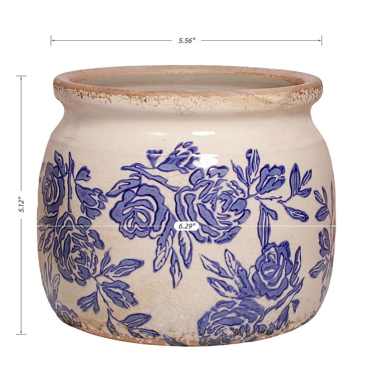 Xiaan Jiaju blue and white vase enhances home decor while housing succulents or ferns
