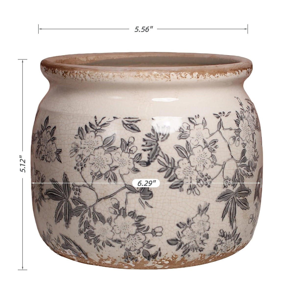 Xiaan Jiaju fern pot in grey for living space decor.