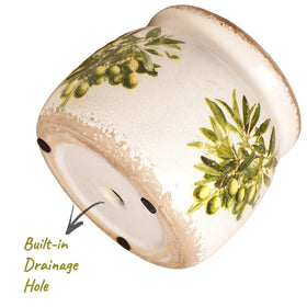 Xiaan Jiaju rustic farmhouse decor pot complements various greens.
