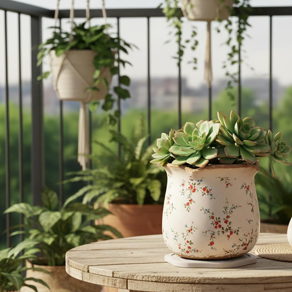 Xiaan Jiaju two-pack six-inch saucers for small pots and decor