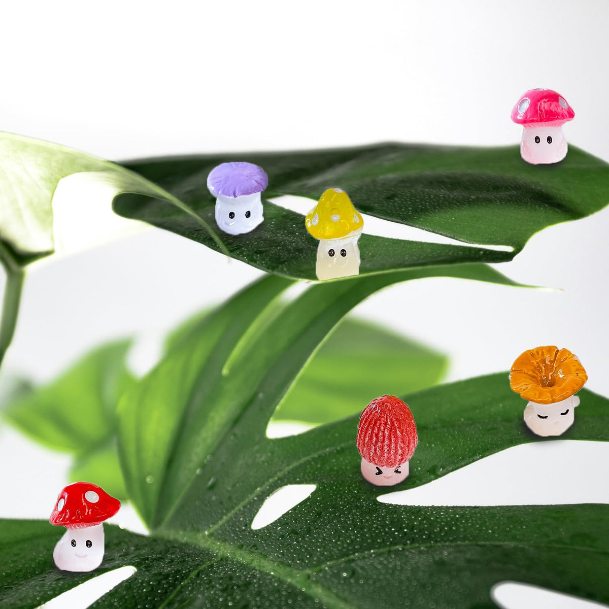 Xiaocmm plant magnets mushroom set on pot adds playful charm to your greenery.