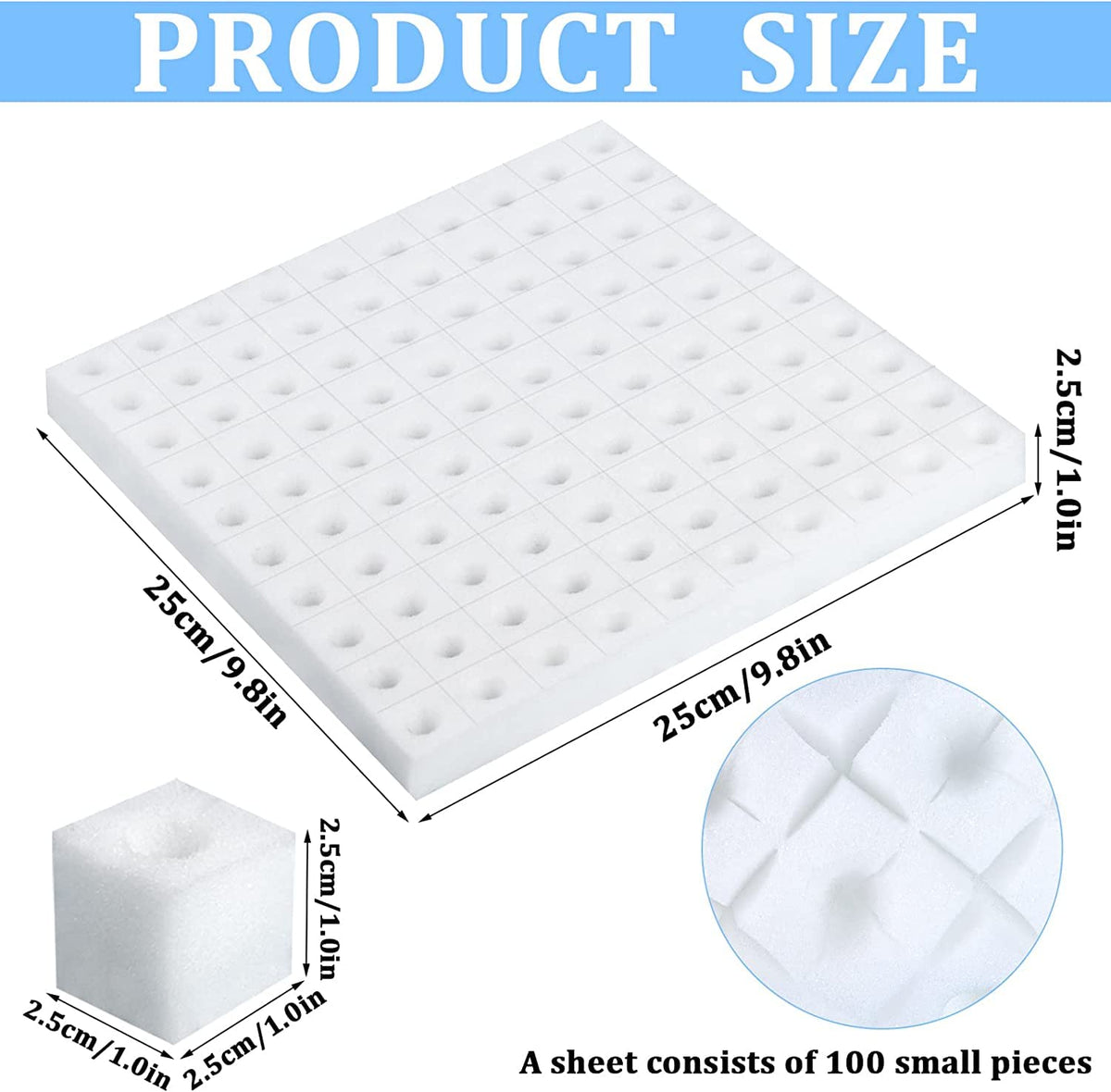 XIDAJIE 25mm square blocks easy to separate for reuse
