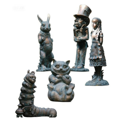 Xieyaxie Alice in Wonderland outdoor statue featuring Alice for whimsical garden decor.