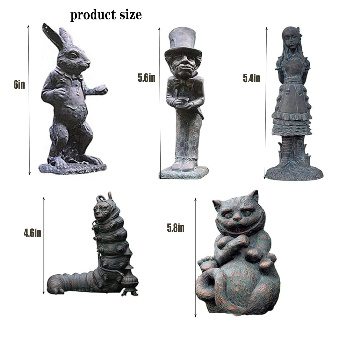Xieyaxie Alice in Wonderland statue: Mad Hatter adds themed party charm.