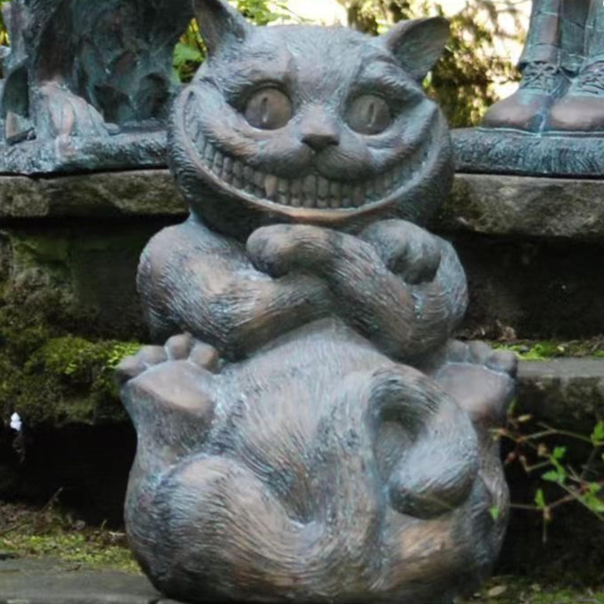 Xieyaxie outdoor statues bring whimsy to porch or patio.
