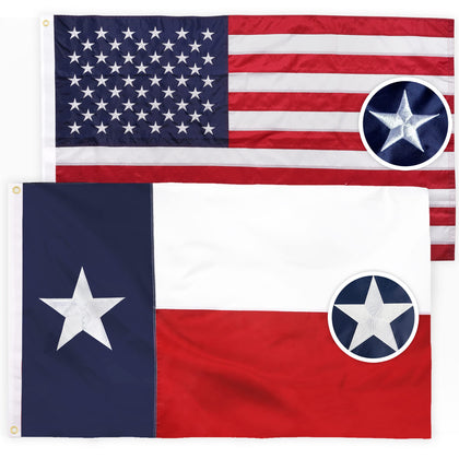 XIFAN American flag 3x5 with embroidered stars for outdoor display.