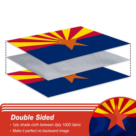 XIFAN Arizona flag 3x5 detailed stitching prevents fraying during heavy wind