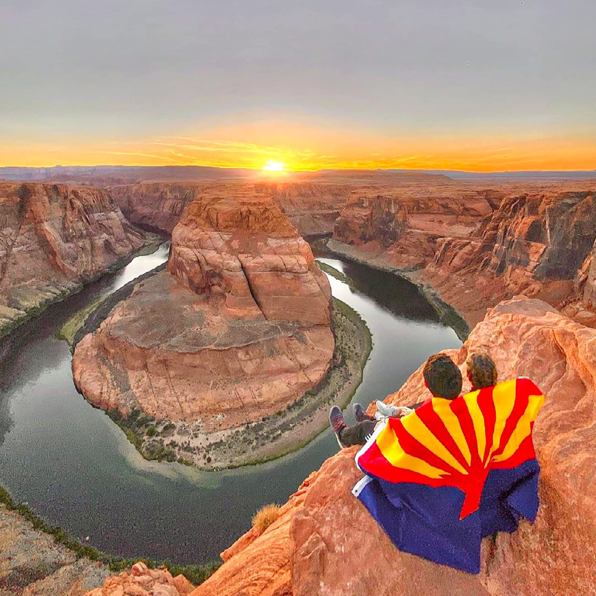 XIFAN Arizona flag 3x5 double-sided print visible from both sides