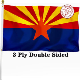 XIFAN Arizona flag 3x5 front view with bold print for outdoor display