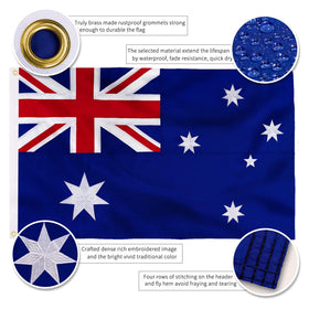 XIFAN flag edge reinforced with four-stitch hem prevents fraying and tearing