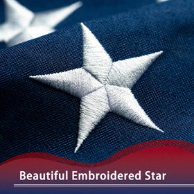 XIFAN Betsy Ross flag with brass grommets resists rust.
