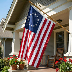 XIFAN Betsy Ross flag wind-friendly design for outdoors.