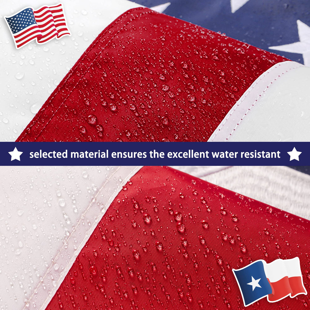 XIFAN flag with brass grommets for secure, rust-free hanging.