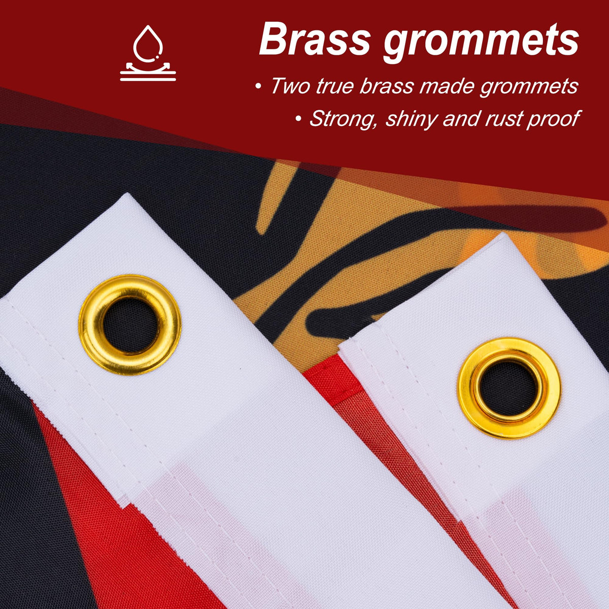 XIFAN flag features double stitching, canvas heading, and brass grommets for secure hanging