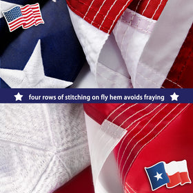 XIFAN heavy-duty 210D nylon flag designed for weather resistance.