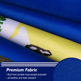 XIFAN flag features 4-row stitched fly hem and brass grommets for durable hanging