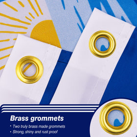XIFAN flag uses brass grommets for secure mounting on various display setups