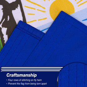 XIFAN flag displays vibrant colors with weather- and fade-resistant three-layer construction