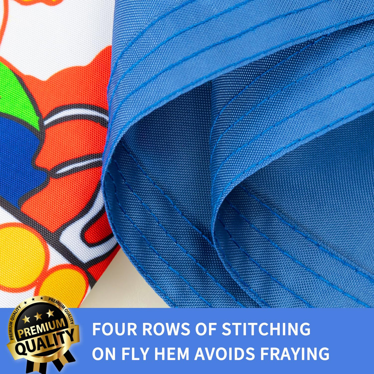 XIFAN 210D nylon flag resists weather and fading.