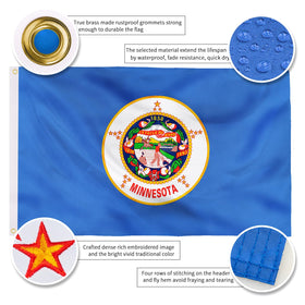 XIFAN flag reinforced header for long-lasting outdoor use.
