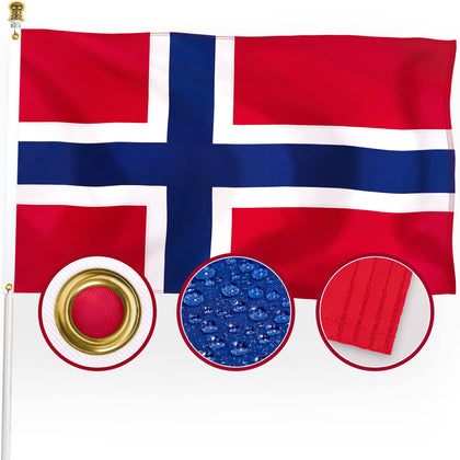 XIFAN Norway flag 3x5ft outdoor flag with durable 210D nylon for all-weather display.
