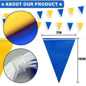 XIFAN 7x10 inch pennants in bright colors ideal for outdoor events and marking.
