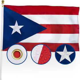 XIFAN Puerto Rico flag 3x5 ft for outdoor display with vibrant colors.