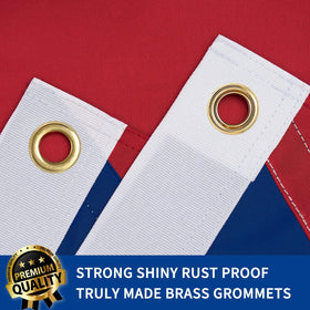 XIFAN Puerto Rico flag with embroidered stars for durable, premium appearance.