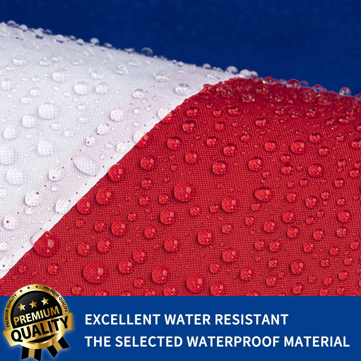 XIFAN Puerto Rico flag heavy-duty header maintains strong, tear-free seams.