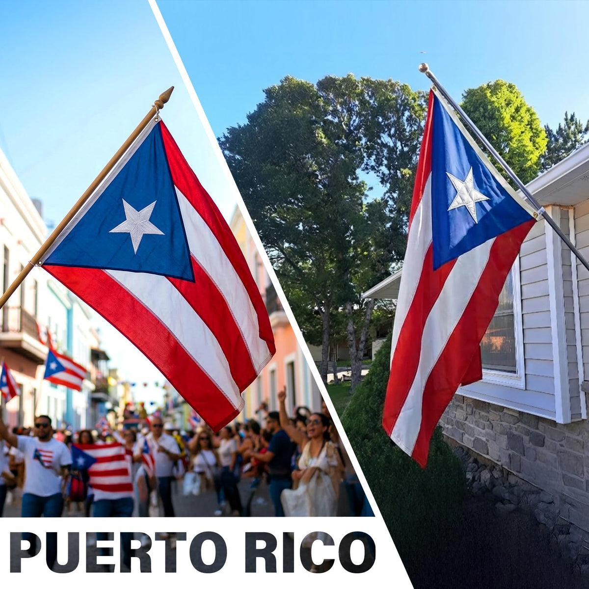 XIFAN Puerto Rico flag 210D nylon designed for long-lasting performance.