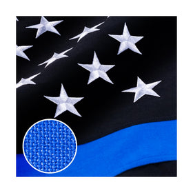 XIFAN thin blue line flag 4x6ft; vibrant outdoor display in high wind.