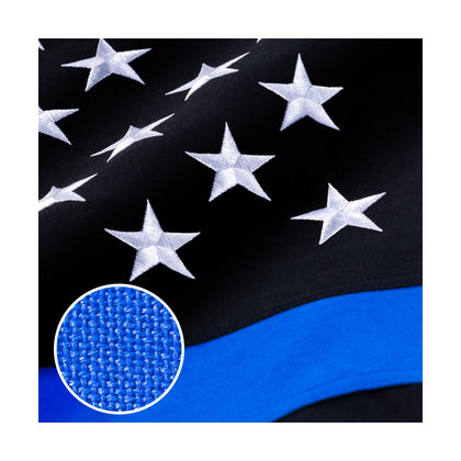 XIFAN thin blue line flag 4x6ft; vibrant outdoor display in high wind.