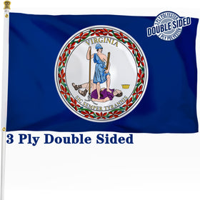 XIFAN Virginia state flag front view 3x5 ft with bold colors for curb appeal