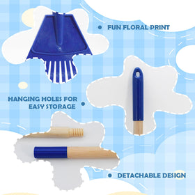 Xifando Kids Leaf Rake blue hanging loop for easy storage.
