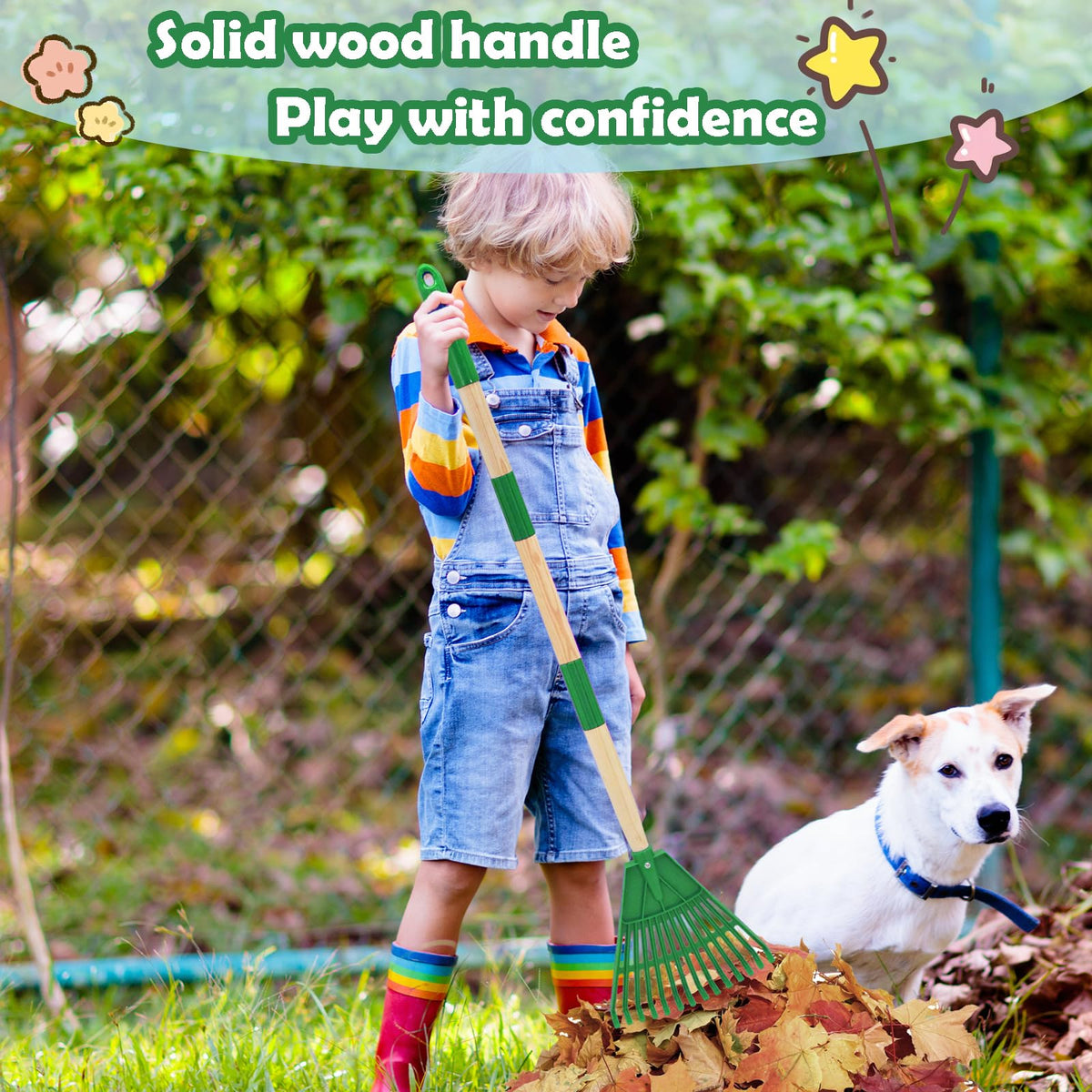 Xifando Kids Leaf Rake ergonomic grip for comfortable use.