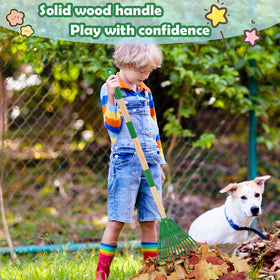 Xifando Kids Leaf Rake ergonomic grip for comfortable use.