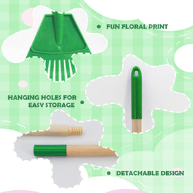 Xifando Kids Leaf Rake color options with floral pattern on head.